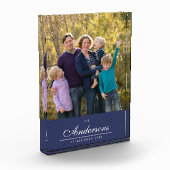 Editable FarbCursive das Familienname-Foto Fotoblock (Links)