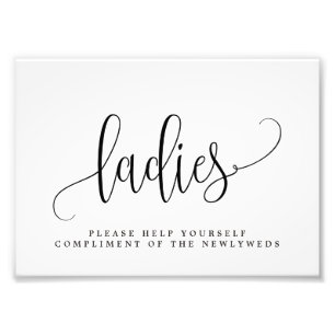 Editable FARBE and SIZE Ladys Badezimmer Sign LCC Fotodruck