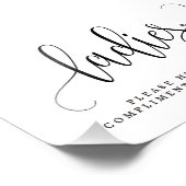 Editable FARBE and SIZE Ladys Badezimmer Sign LCC Fotodruck (Ecke)