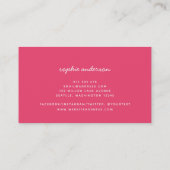 Editable Farbe blüht handgemachtes mit Liebe Visitenkarte (Rückseite)