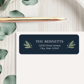 EDITABLE FARBE Christmas Glow Address Labels