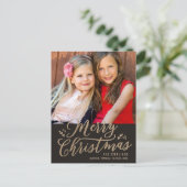 EDITABLE FARBE Frohe Weihnachtsfeiertage Postkarte (Stehend Vorderseite)