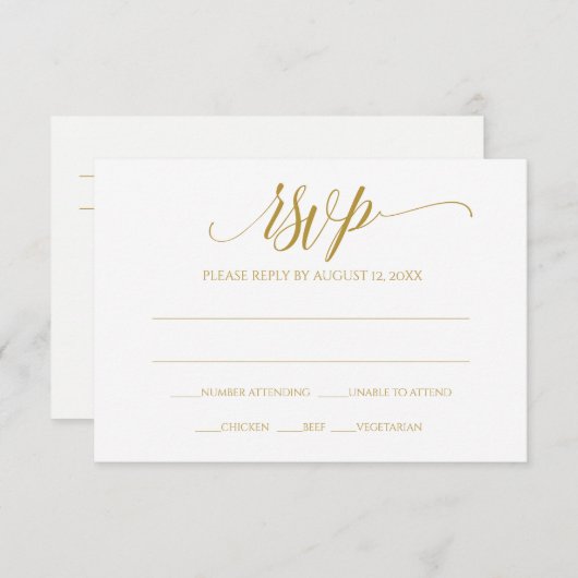 EDITABLE FARBE: Hope Calligraphy RSVP Card Einladung (Vorne/Hinten)