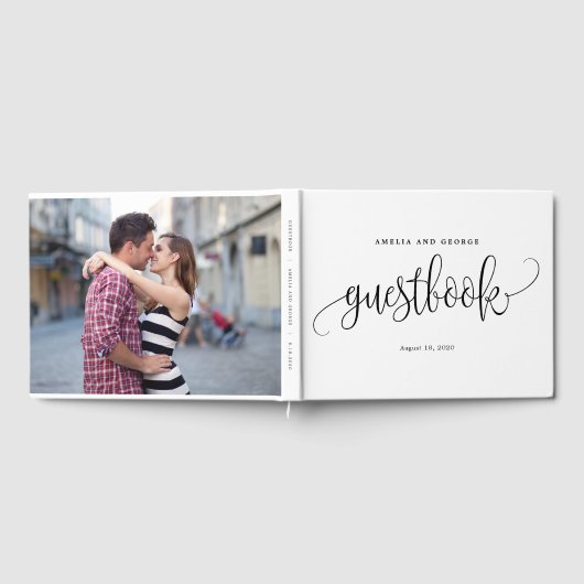 EDITABLE FARBE Lovely Calligraphy LCC Wedding Gästebuch (Voll)