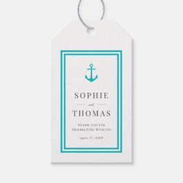Editable Farbe Moderne klassische Ankerhochzeit Geschenkanhänger