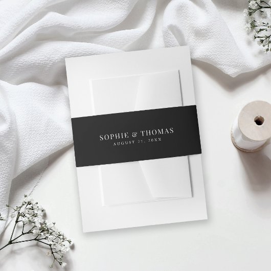 Editable Farbe Moderne klassische Hochzeit Einladungsbanderole