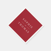 Editable Farbe Moderne klassische Hochzeit Serviette (Ecke)