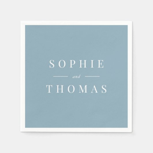 Editable Farbe Moderne klassische Hochzeit Serviette (Vorderseite)