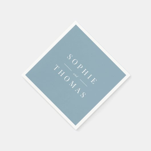 Editable Farbe Moderne klassische Hochzeit Serviette (Ecke)