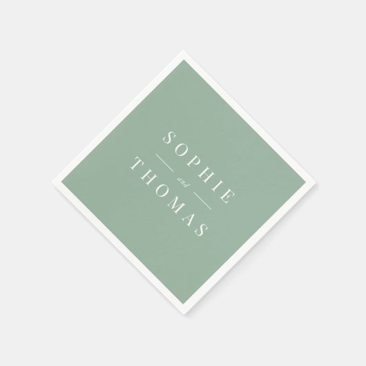 Editable Farbe Moderne klassische Hochzeit Serviette (Ecke)