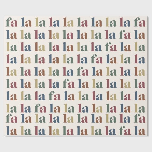 Editable Farbe Moderne Weihnachtsfeier La La Wrapp Geschenkpapier (Flach)