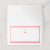 Editable Farbe Moderner klassischer Anker Platzkarte (Außenseite Aufgefaltet)
