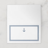 Editable Farbe Moderner klassischer Anker Platzkarte (Außenseite Aufgefaltet)