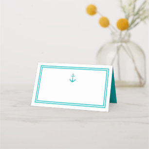 Editable Farbe Moderner klassischer Anker Platzkarte