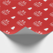 Editable Farbe No Peeking bis Weihnachten Geschenkpapier (Ecke)