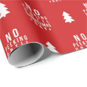 Editable Farbe No Peeking bis Weihnachten Geschenkpapier (Rolleneckpunkt)