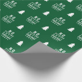 Editable Farbe No Peeking bis Weihnachten Geschenkpapier (Ecke)