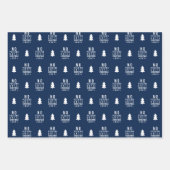 Editable Farbe No Peeking bis Weihnachten Geschenkpapier Set (Vorderseite 3)