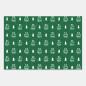 Editable Farbe No Peeking bis Weihnachten Geschenkpapier Set (Vorderseite 2)