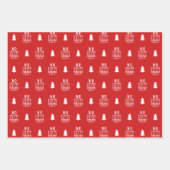 Editable Farbe No Peeking bis Weihnachten Geschenkpapier Set (Vorderseite)