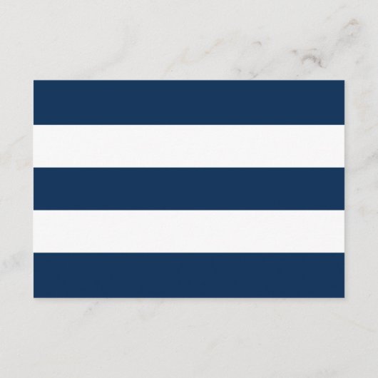 Editable Farbe Weiße Streifen Hochzeitsdetails Begleitkarte (Rückseite)