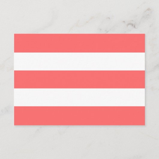 Editable Farbe Weiße Streifen Hochzeitsdetails Begleitkarte (Rückseite)