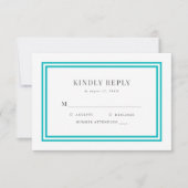 Editable Farbe White Stripes Nautical Wedding RSVP Karte (Vorderseite)