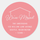 EDITABLE FARBE Wir haben die Rücksendeadresse des Runder Aufkleber (Vorderseite)