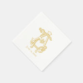 EDITABLE FARBEN AE Monogram EA Monogram Napkins Serviette (Ecke)
