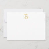 EDITABLE FARBEN AE Monogram EA Monogram Notecards Mitteilungskarte (Vorderseite)