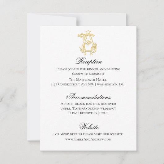 EDITABLE FARBEN AE Monogramm EA Monogramm Einladun Einladung (Vorderseite)