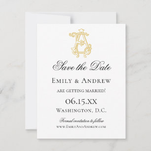 EDITABLE FARBEN AE Monogramm EA Monogramm Einladun Save The Date