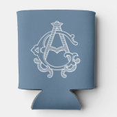 EDITABLE FARBEN AG Monogramm GA Monogramm Gemütlic Dosenkühler (Rückseite)