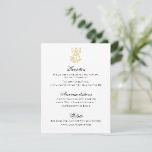 EDITABLE FARBEN AJ Monogram JA Monogram Einladung