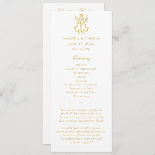 EDITABLE FARBEN AM Monogram TA Monogram Program Programm (Vorne/Hinten)