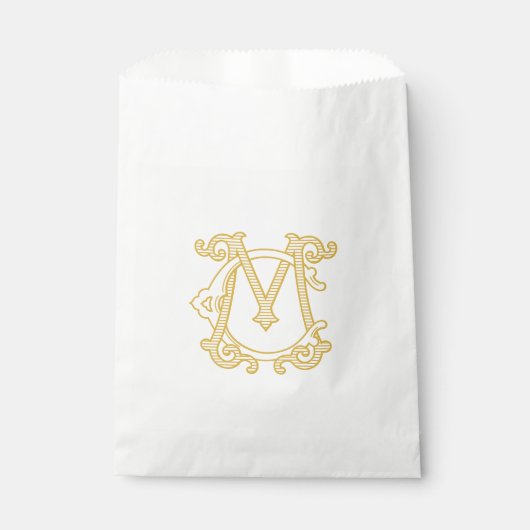 EDITABLE FARBEN CM Monogram MC Logo-Geschenktasche Geschenktütchen (Vorderseite)