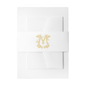 EDITABLE FARBEN CM Monogramm MC Monogramm Bauchban Einladungsbanderole (Vorderseite Beispiel)