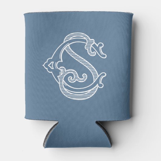 EDITABLE FARBEN CS Monogramm SC Monogramm Gemütlic Dosenkühler (Vorderseite)