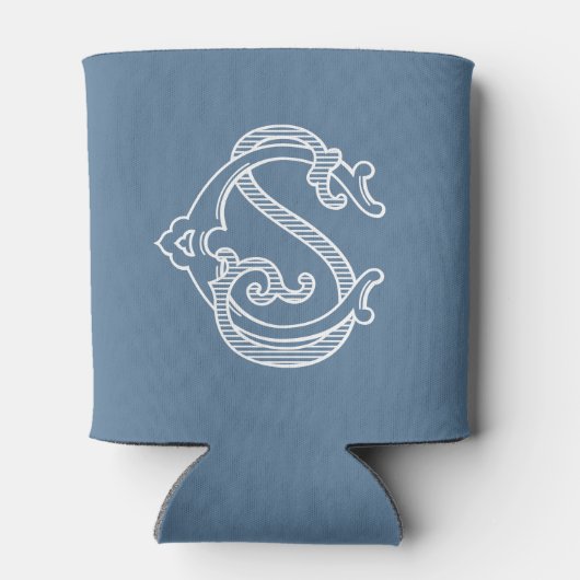 EDITABLE FARBEN CS Monogramm SC Monogramm Gemütlic Dosenkühler (Rückseite)