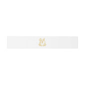 EDITABLE FARBEN DM Monogramm MD Monogramm Bauchban Einladungsbanderole (Flach)