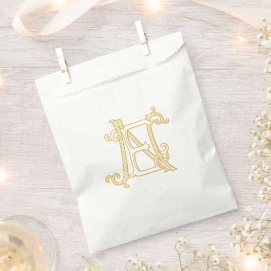 EDITABLE FARBEN EN Monogram NE Logo Geschenktasche Geschenktütchen (Ausgeschnitten)