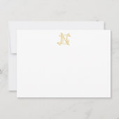 EDITABLE FARBEN EN Monogram NE Monogram Notecard Mitteilungskarte (Vorderseite)