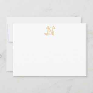 EDITABLE FARBEN EN Monogram NE Monogram Notecard Mitteilungskarte