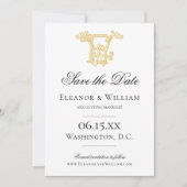 EDITABLE FARBEN EW Monogram WE Monogram Einladung (Vorderseite)