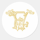 EDITABLE FARBEN EW Monogram WE Monogram Sticker (Vorderseite)
