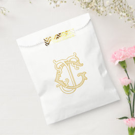 EDITABLE FARBEN GJ Monogram JG Logo Geschenktasche Geschenktütchen