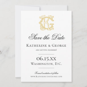 EDITABLE FARBEN GK Monogramm KG Monogramm Einladun Save The Date