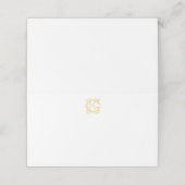 EDITABLE FARBEN GK Monogramm KG Monogramm Platzkar Platzkarte (Außenseite Aufgefaltet)