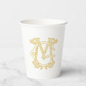 EDITABLE FARBEN GM Monogram MG Monogram Cups Pappbecher (Rückseite)