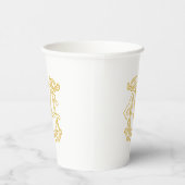 EDITABLE FARBEN GM Monogram MG Monogram Cups Pappbecher (Rechts)